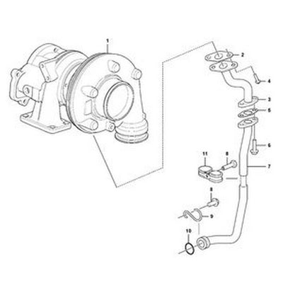 Turbocharger 21761005 for Volvo EC220D EC235D ECR235D EW160D EW180D EW210D L60G L70G L90G SD115