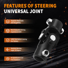 Universal Coupling U Joint 3/4' DD x 3/4' DD for Hot Rat Street Rod Total Length: 96mm (3-3/4")