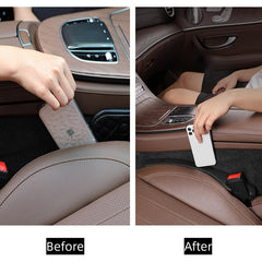 Universal PU Leather Car Seat Gap Filler (2 Pack) - Console Side Organizer & Crevice Blocker
