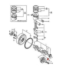 V Pulley 123900-21660 for Yanmar 4TNE106 Engine