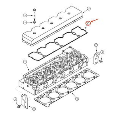 Valve Cover Gasket 3939284 for Case Tractor & Excavator Models