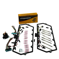 Juntas de tapa de válvula + arnés de bujía incandescente del inyector interior con relé + 8 bujías incandescentes F81Z-6584-AA F81Z-9D930-AB para Ford 1999-2003 Powerstroke 7.3L F250 F350 E250 E350