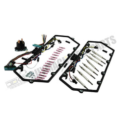 Juntas de tapa de válvula + arnés de bujía incandescente del inyector interior con relé + 8 bujías incandescentes F81Z-6584-AA F81Z-9D930-AB para Ford 1999-2003 Powerstroke 7.3L F250 F350 E250 E350