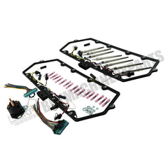 Juntas de tapa de válvula + arnés de bujía incandescente del inyector interior con relé + 8 bujías incandescentes F81Z-6584-AA F81Z-9D930-AB para Ford 1999-2003 Powerstroke 7.3L F250 F350 E250 E350