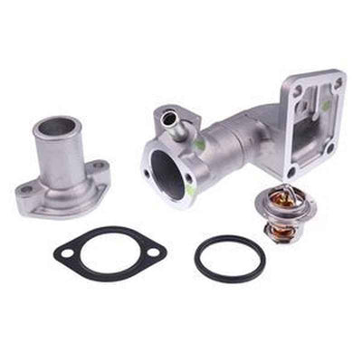 Complete Water Flange & Cover & Thermostat Kit 17331-72703 for Kubota Engine V1702 Tractor L3000DT L3000F