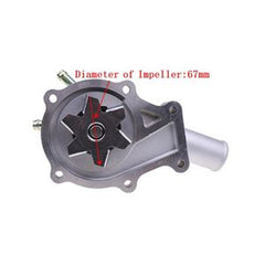 Bomba de agua 16326-73032 para motor Kubota D1105 V1505 Tractor