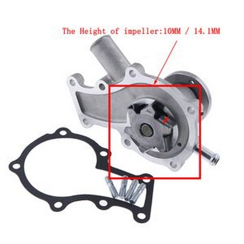 Water Pump 19883-73030 for Kubota Engine D662 D722 D902 Z482 Lawn Tractor G1700 G1800 G2000 G6200H