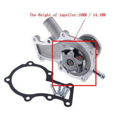 Water Pump 19883-73030 for Kubota Engine D662 D722 D902 Z482 Lawn Tractor G1700 G1800 G2000 G6200H