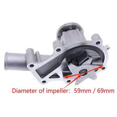 Water Pump with Gasket 6672429 6680278 for Kubota D1005 D1105 V1505 Bobcat 463 553 S100 S70 B100 B200 B250 BL275 425 428 E25 E26 - Buymachineryparts