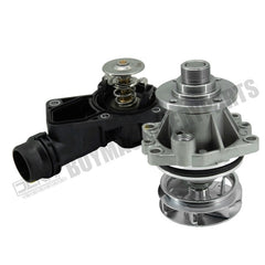 Conjunto de bomba de agua y carcasa del termostato compatible con BMW 320i, 325i, 325xi, 330i, 330xi, 525i, 530i, 323Ci, 328Ci, 323i, 328i, 528i, 325Ci, 330Ci, 330Ci, 330i, X3, X5, Z3, Z4. Sustituye a AW9261 y 1152090.