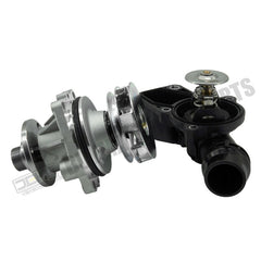 Conjunto de bomba de agua y carcasa del termostato compatible con BMW 320i, 325i, 325xi, 330i, 330xi, 525i, 530i, 323Ci, 328Ci, 323i, 328i, 528i, 325Ci, 330Ci, 330Ci, 330i, X3, X5, Z3, Z4. Sustituye a AW9261 y 1152090.