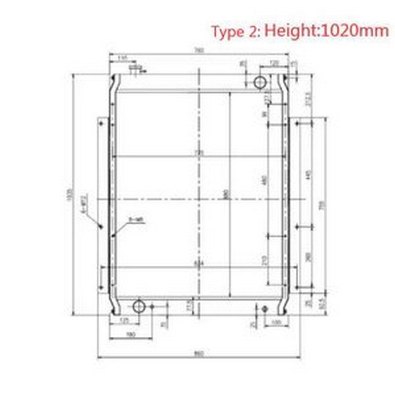Water Tank Radiator Core Assy 20Y-03-21710 for Komatsu Engine 6D95 6D102 Excavator PC200-6 PC240-6 PC220-6