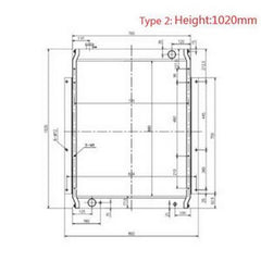 Water Tank Radiator Core Assy 20Y-03-21710 for Komatsu Engine 6D95 6D102 Excavator PC200-6 PC240-6 PC220-6