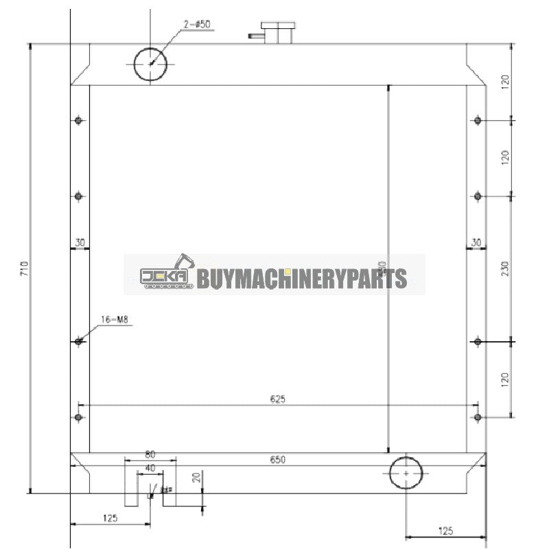 Water Tank Radiator Core ASS'Y Caterpillar E312B