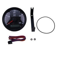 Waterproof 9-32V 85mm Tachometer RPM Gauge with Backlight & Hour Meter