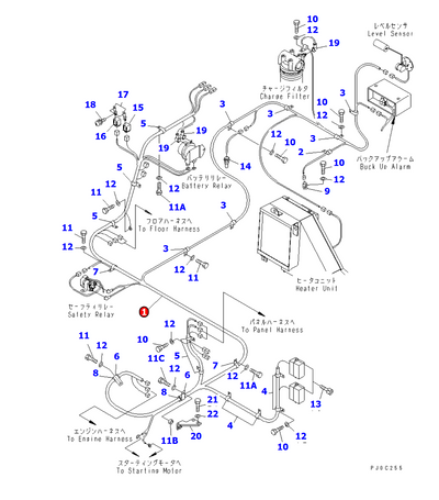 Original Wiring Harness(Main) 11Y-06-11710 fit for KOMATSU D31EX-21 D37PX-21 D39EX-21