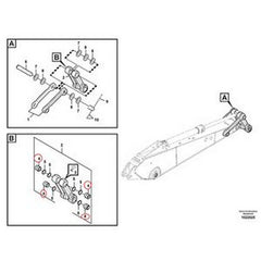 1 PC Connecting Rod Bushing VOE14880987 for Volvo Excavator EC330B EC340D EC350E EC360B EC380D - Buymachineryparts