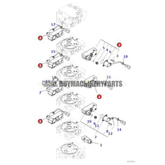 1 PC Solenoid Valve 702-21-62600 for Komatsu PC200-7 D61PX-24 D61EX-24 D61PXI-24 D61EX-23M0 D61PX-23 D61EX-23 D61PXI-23