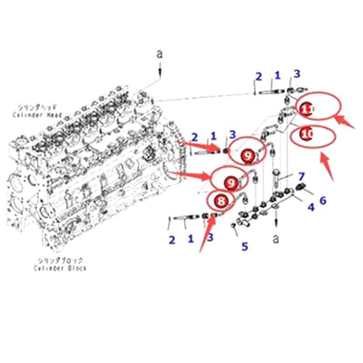 1 Set Tube 6754-71-5220 6754-71-5230 6754-71-5210 6754-71-5240 for Komatsu SAA4D107E SAA6D107E Engine