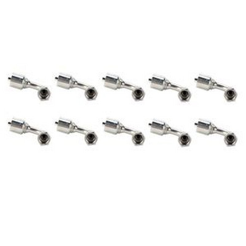 Lot De 5 Raccords Hydrauliques 90° Style PK - 3/8" Tuyau, 1/2" FJIC, Pour Circuits Haute Pression
