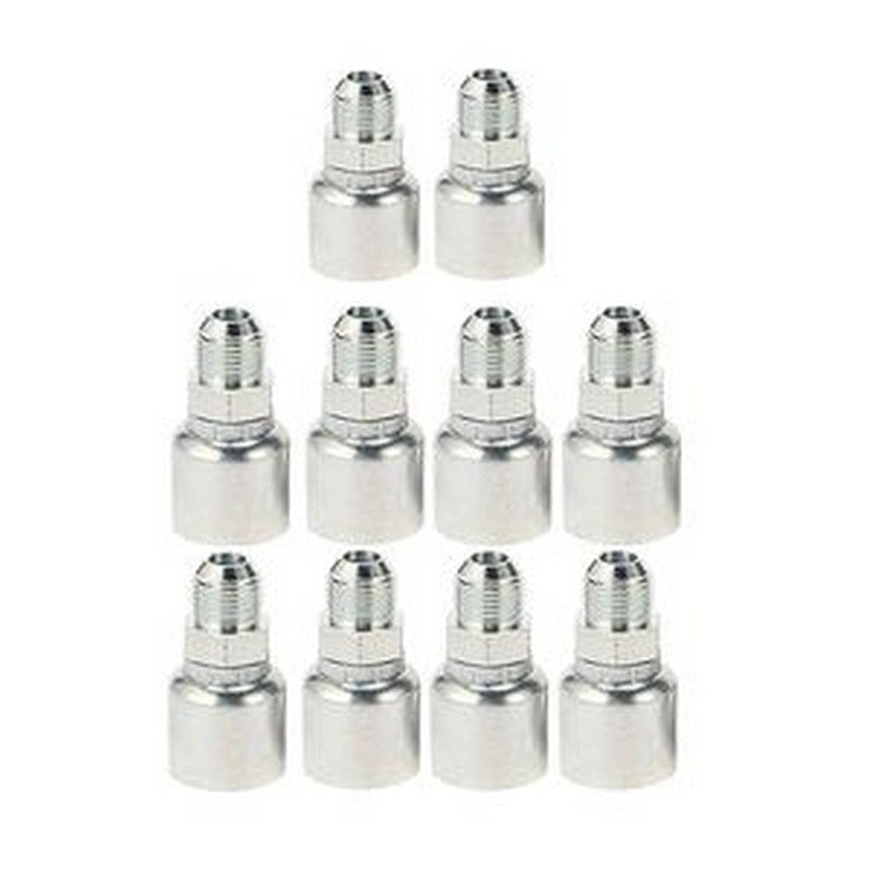 10PCS Hydraulic Hose Fitting With 1/2" Male JIC 10343-8-8 for Parker