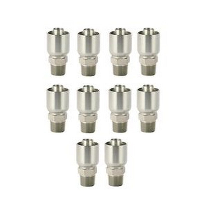 10PCS Hydraulic Hose Fitting With 3/8" Male Pipe 10143-6-6 for Parker