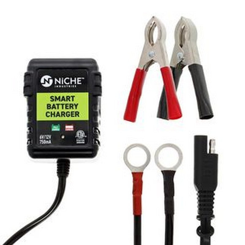 thumbnail image 2 of Automatic 6V/12V Smart Battery Charger & Maintainer – 750mA Trickle Float With Clamps! 2 of 3