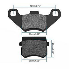 2 PCS Rear Disc Brake Pad for Go Kart Quad Bikes Dune Buggy 4 Wheeler 50cc 70cc 90cc 110cc 125cc ATV - Buymachineryparts