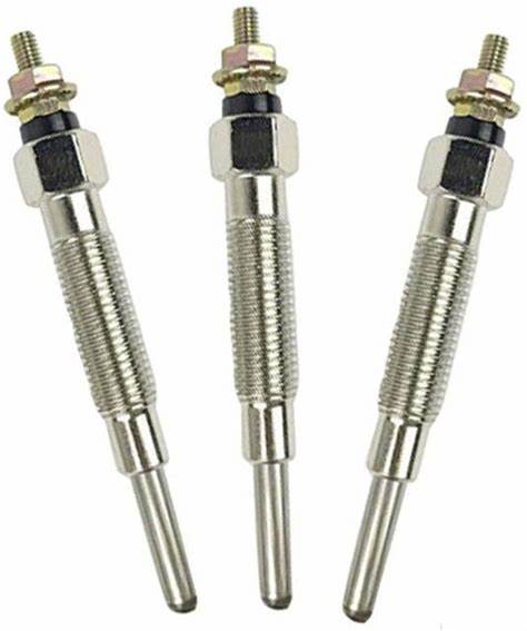 3Pcs Mitsubishi S3L S3L2 Engine Glow Plug for Excavator Forklift Tractor