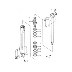 For Hitachi Excavator ZX55UR Bucket Cylinder Seal Kit 4340253