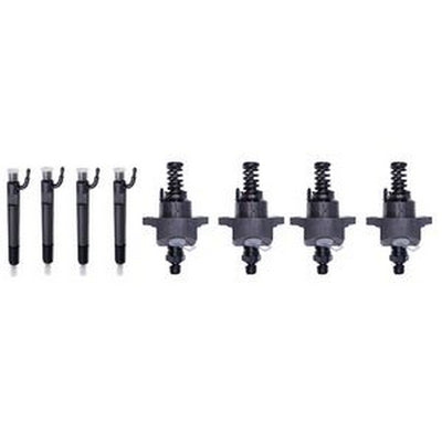 4Pcs Fuel Injector and 4Pcs Injection Pump for Deutz Engine 1011 Bobcat Loader