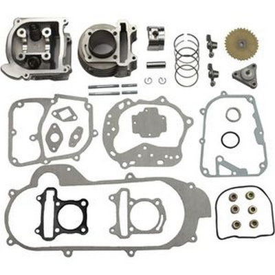 50mm Big Bore Cylinder Rebuild Kit Parts Bore Upgrade for GY6 50cc 100cc 139qmb Racing Scooter Moped ATV Go Kart