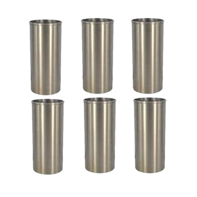 6 Pcs Cylinder Liners for Komatsu Engine S6D108 S6D108-1 Excavator PC300-5 PC300-6