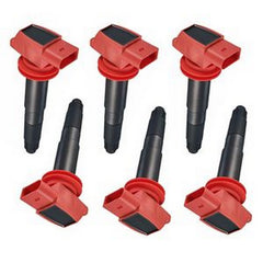 6 PCS Ignition Coil 94860210411 for 08-14 Porsche Cayenne 10-16 Panamera V6 V8