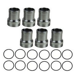 6 Pcs Injector Sleeve With O-Ring 227-1200 for Caterpillar CAT Engine C7 C9 C-9 Excavator 324D 325D 329D 330D 336D