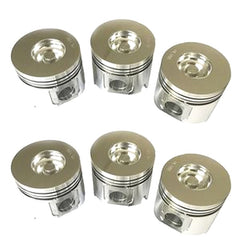 6 Pcs Pistons 65.02501-0418 for Doosan 155LC-V 230LC-V 175LC-V 140W-V 210W-V Excavator