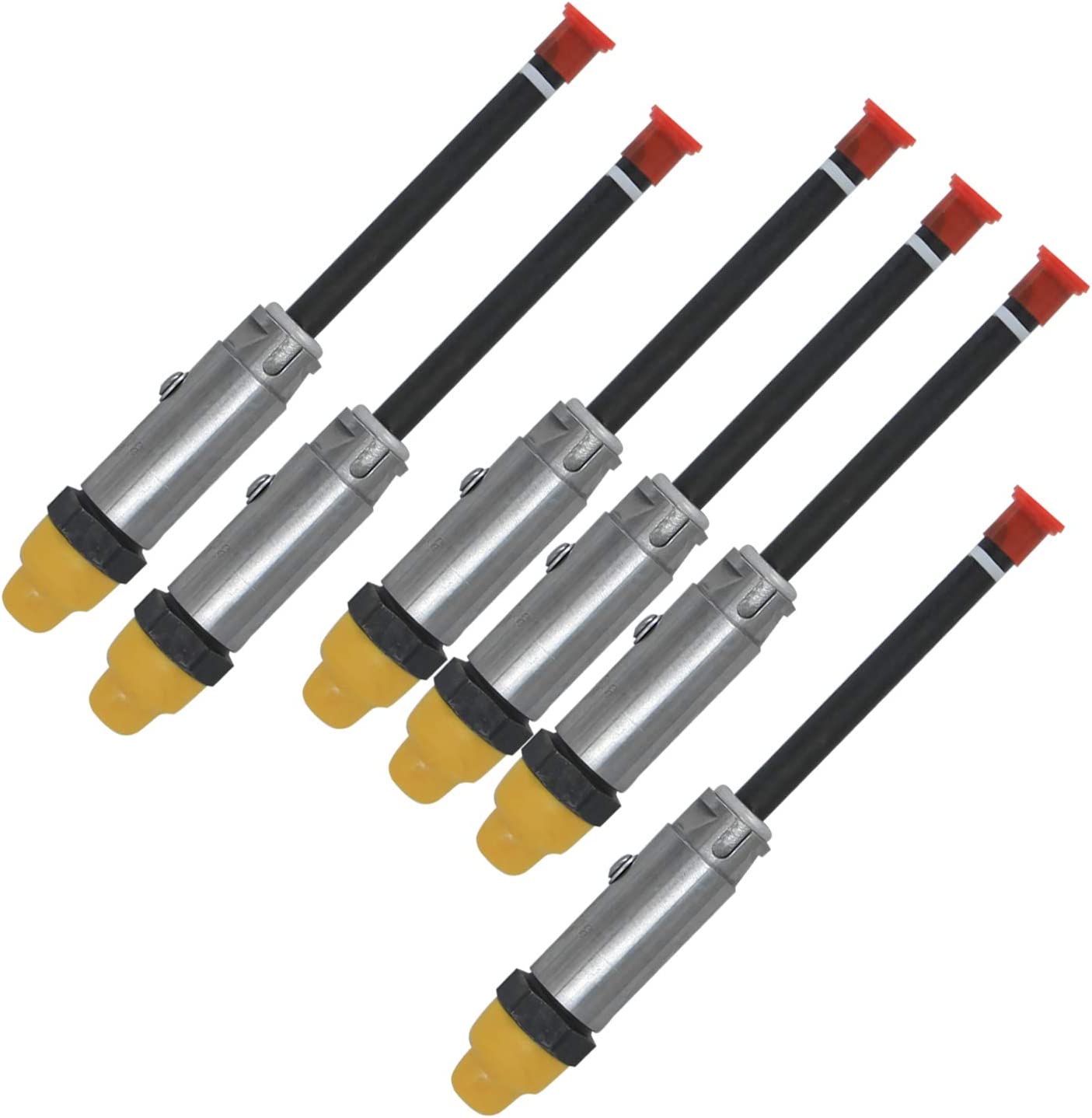 6Pcs Fuel Injector Pencil Nozzle 4W-7018 4W7018 for Caterpillar CAT 3406B 3432 3408 3408B - Buymachineryparts