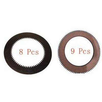 8Pcs Plate 110-22-11320 And 9Pcs Disc Friction 110-22-11332 for Komatsu Bulldozer D31A-16 D30S-12 D31Q-16 D31PL-16 D31P-16 D31P-16A D31S-16