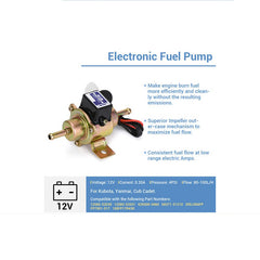 New 12V Electric Fuel Pump For Kubota Engine 12585-52030 1258552030