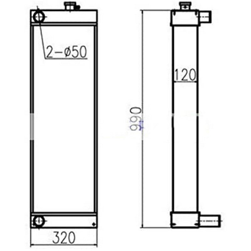 Water Tank Radiator Core ASS'Y For JCB Excavator JS200SC JS220LC