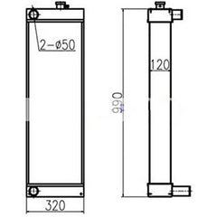 Water Tank Radiator Core ASS'Y For JCB Excavator JS200SC JS220LC