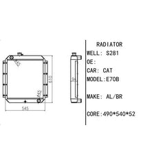 Water Tank Radiator Core Assy 0855426 for Caterpillar CAT E70B