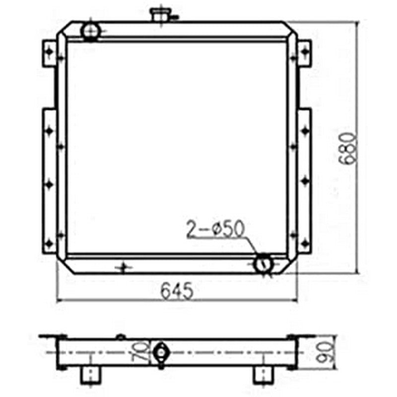 Water Tank Radiator Core Assy 0997153 for Caterpillar CAT E120B