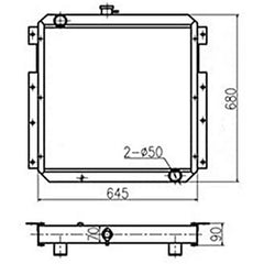 Water Tank Radiator Core Assy 0997153 for Caterpillar CAT E120B