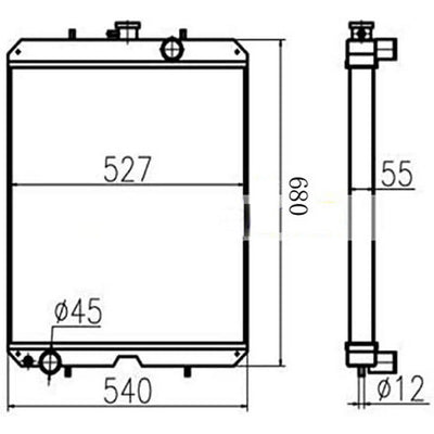 Water Tank Radiator ASS'Y for Kubota F11