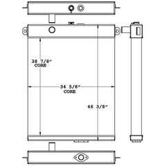 Water Tank Radiator Core ASS'Y 208-03-31110 208-03-31111 for Komatsu Excavator PC400-3 PC400LC-3