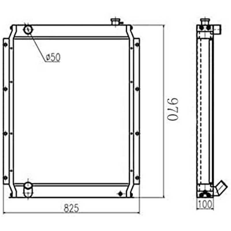 Water Tank Radiator ASS'Y For Kato Excavator HD820R