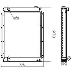 Water Tank Radiator ASS'Y For Kato Excavator HD820R