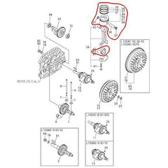 Piston & Gaskets & Bearing For Yanmar Diesel Engine & Generator L100 186FA 10HP