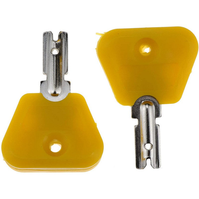 2X Ignition Keys with Key Chain Fit for Yale Clark Hyster Forklift Ignition Switch 2368655 2782017 7004147